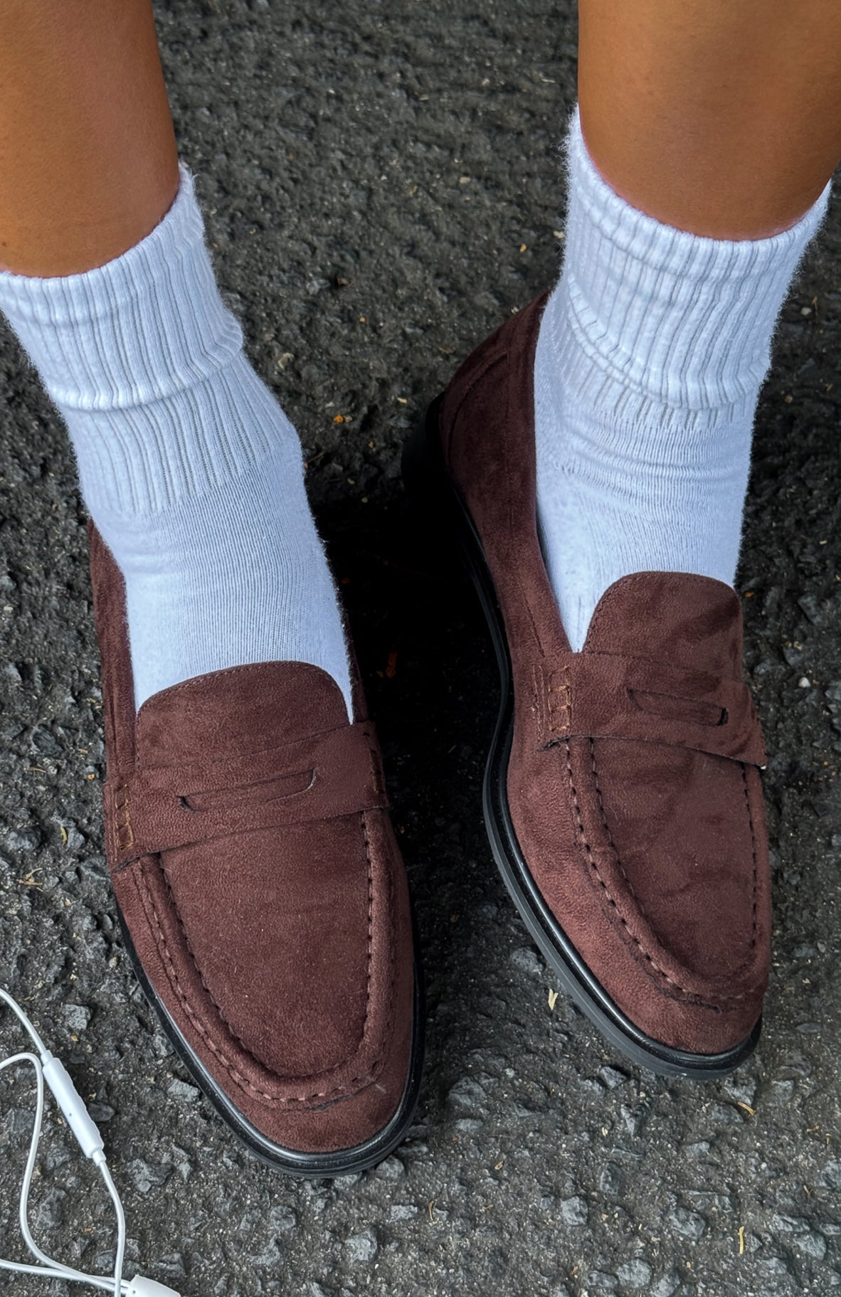 Judson Loafers Chocolate Faux Suede