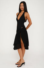 Look Twice Midi Dress Black