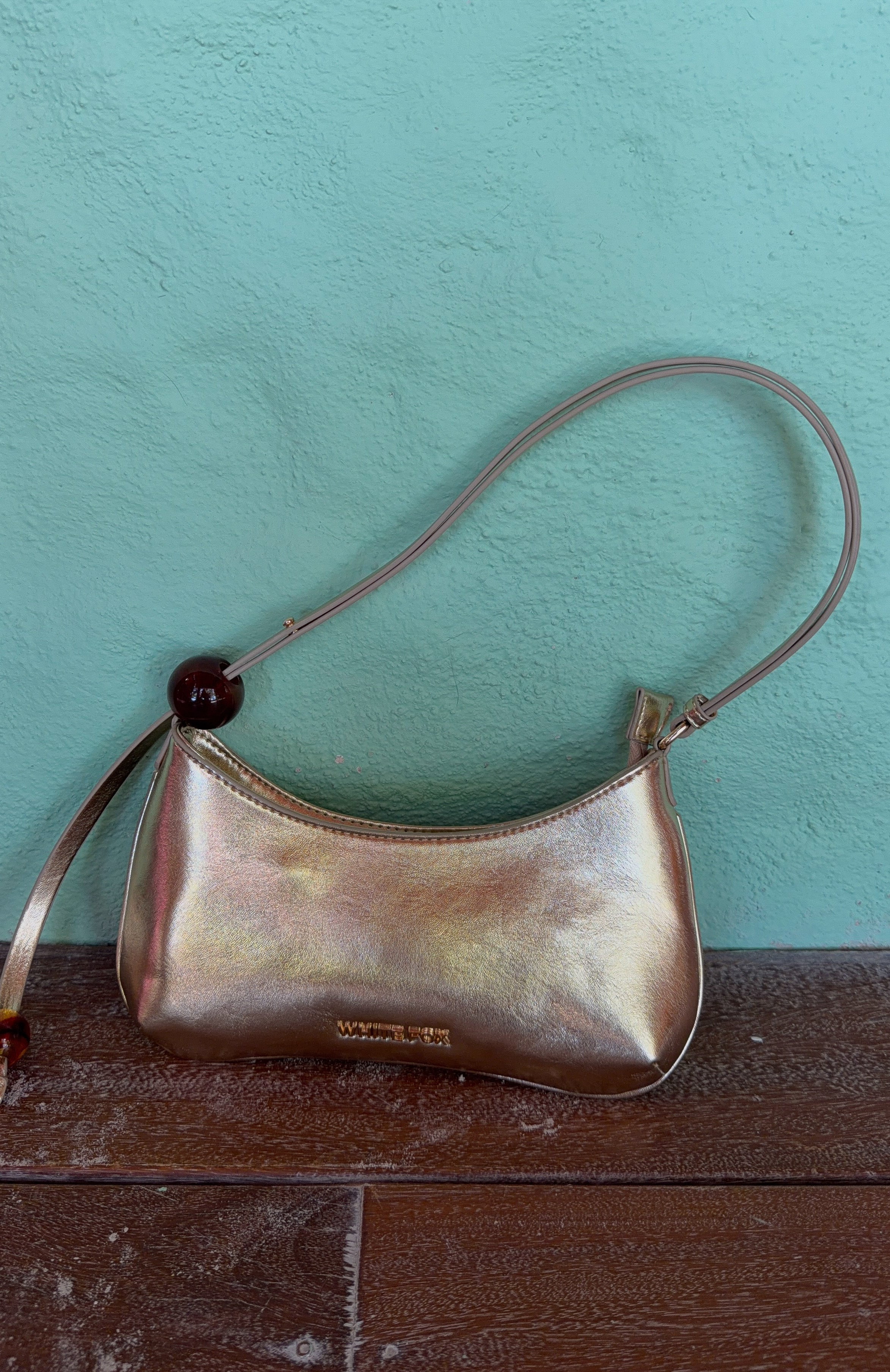 Lotus Shoulder Bag Light Gold PU