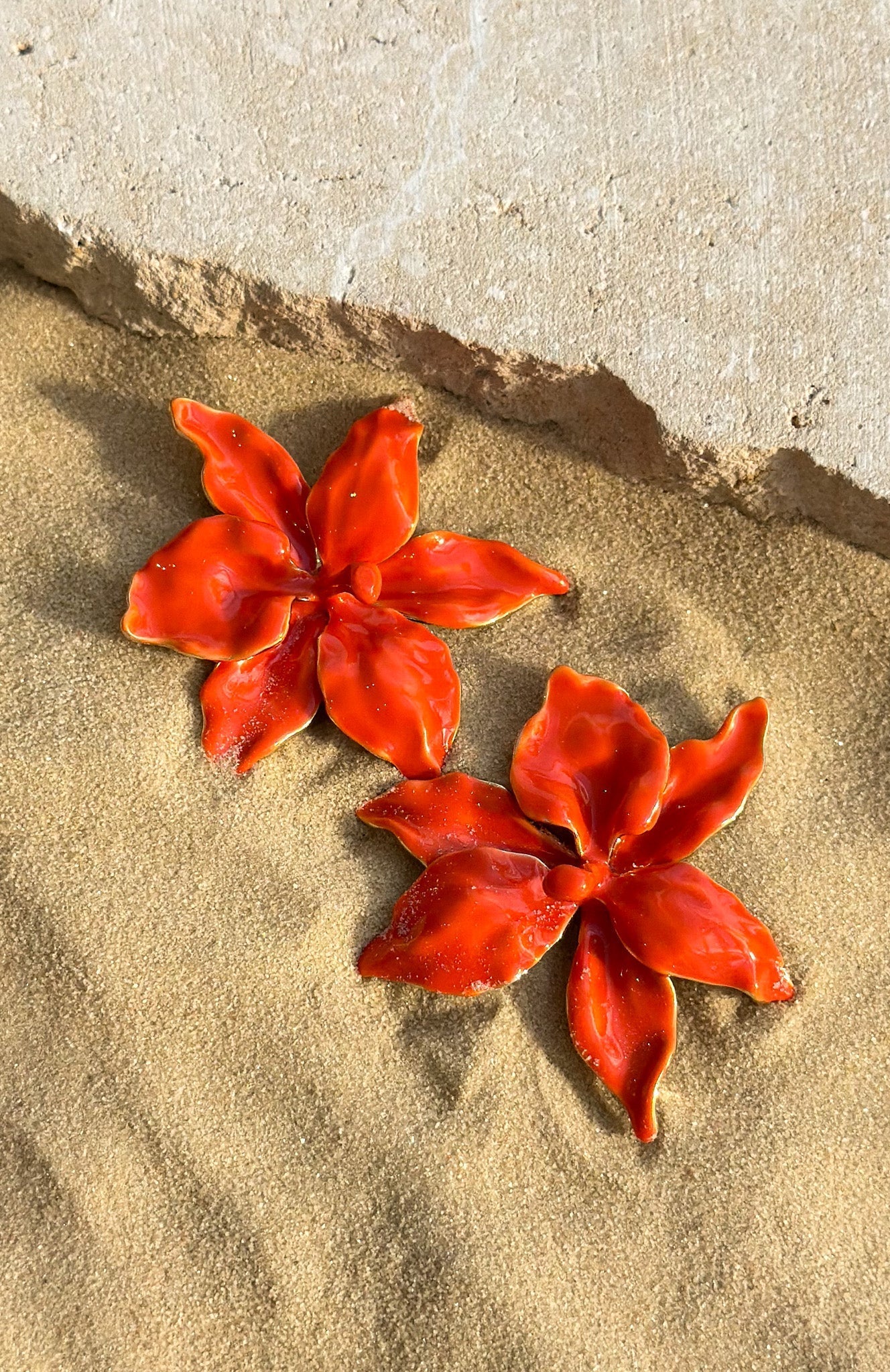 Lucas Earrings Orange/Gold