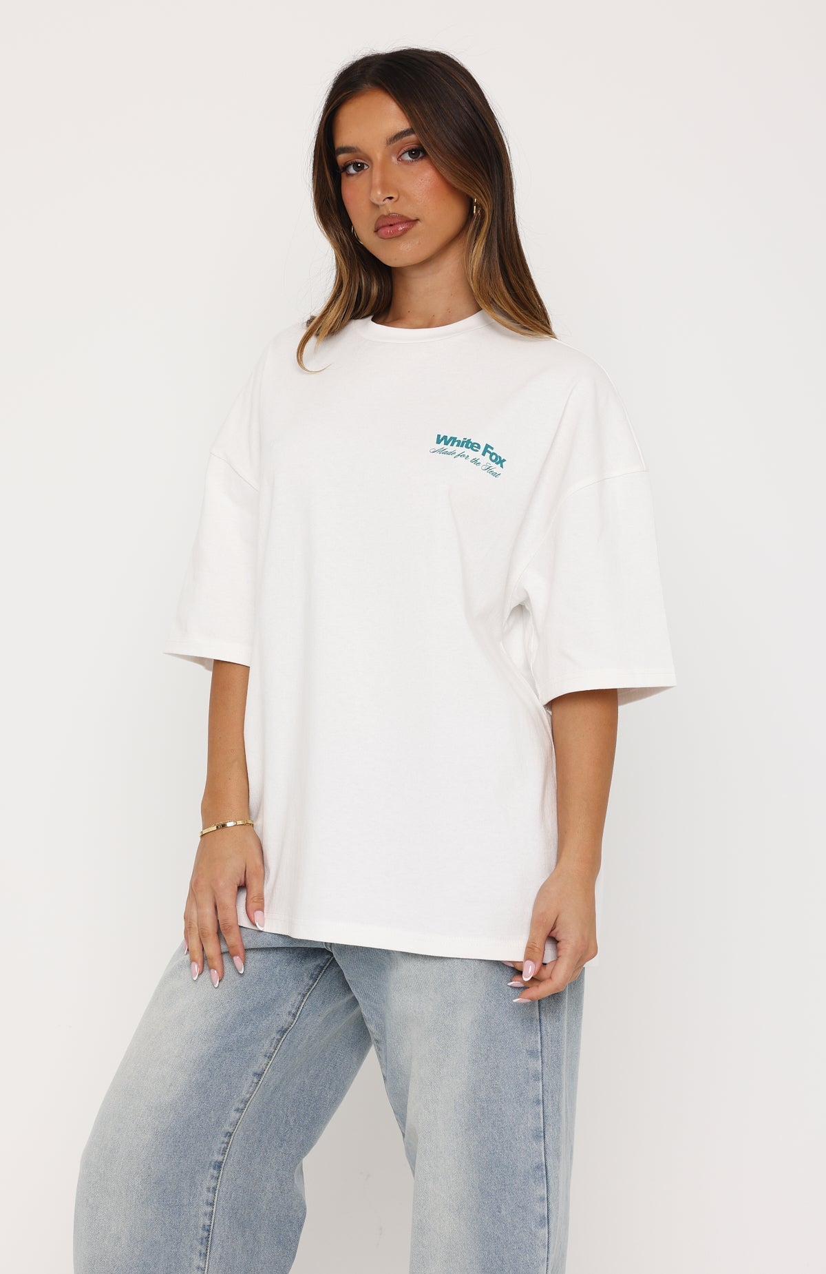 Made For The Heat Oversized Tee White