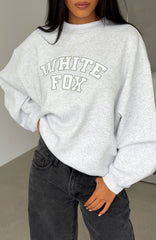 Major Upgrade Oversized Drop Shoulder Sweater Grey Marle