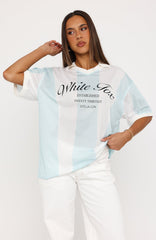 Make Moves Oversized Jersey Teal/White Stripe