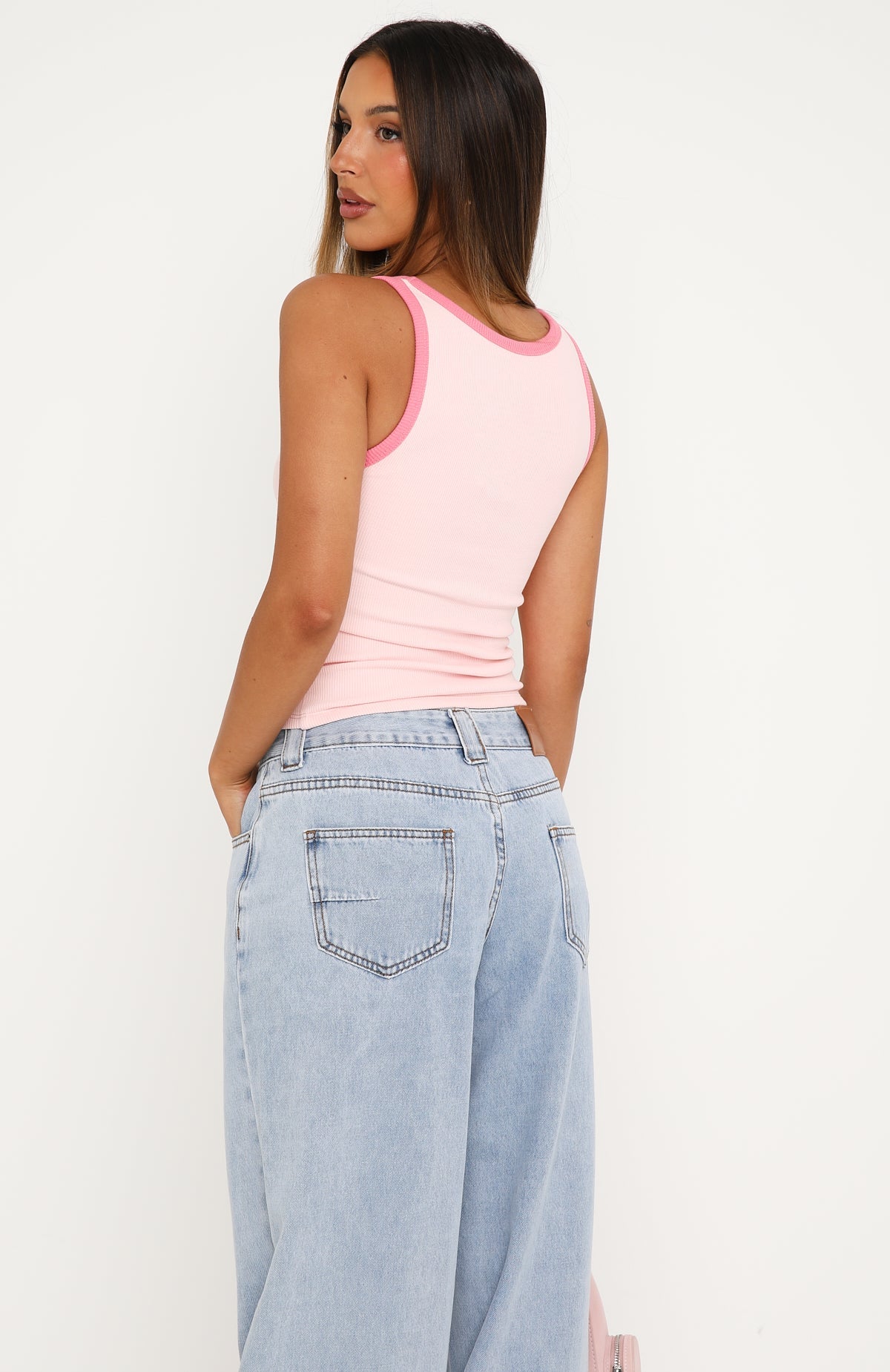 Midnight Bloom Tank Top Pink