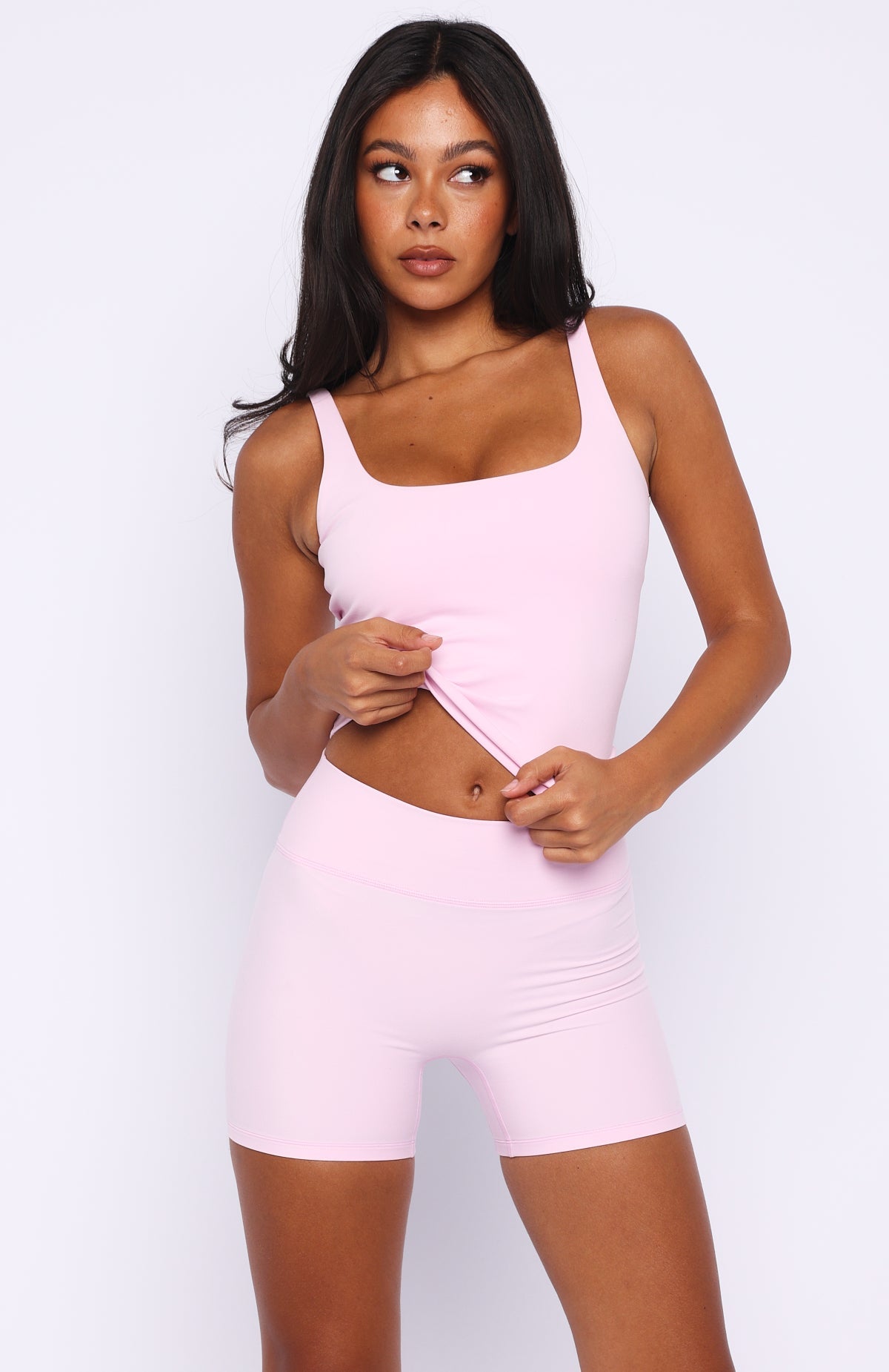 Keep Up High Waisted Shorts 4" Marshmallow