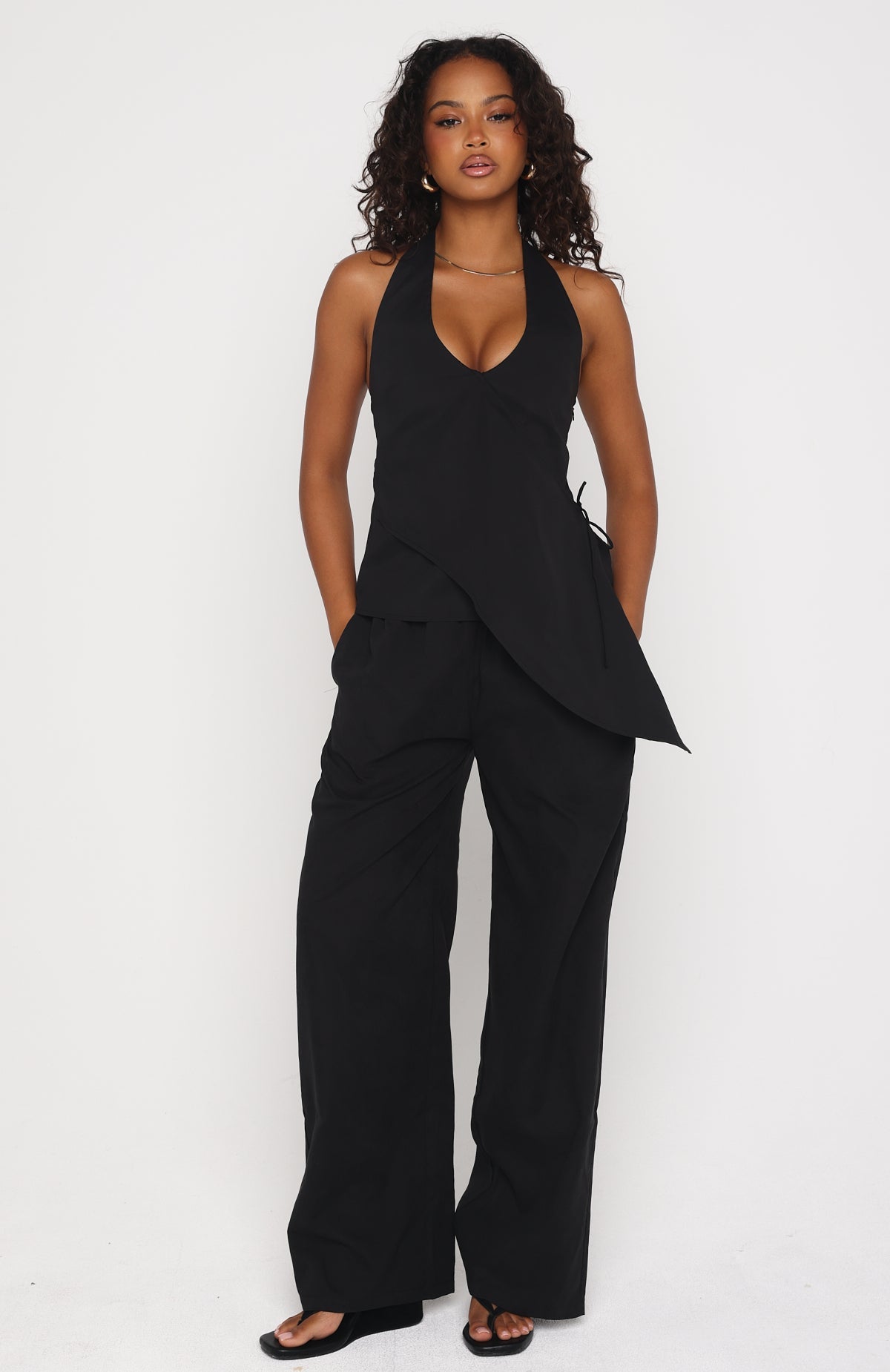 Mystic Mist Halter Top Black