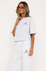 Never Missed Boxy Oversized Tee Grey Marle