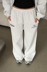 Never Missed Wide Leg Sweatpants Grey Marle