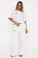 Never Missed Wide Leg Sweatpants Grey Marle
