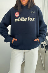 No Matter What Happens Oversized Hoodie Navy