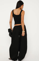 Off The Record Low Rise Pants Black