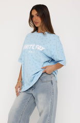Offstage Printed Oversized Tee Blue Ditsy