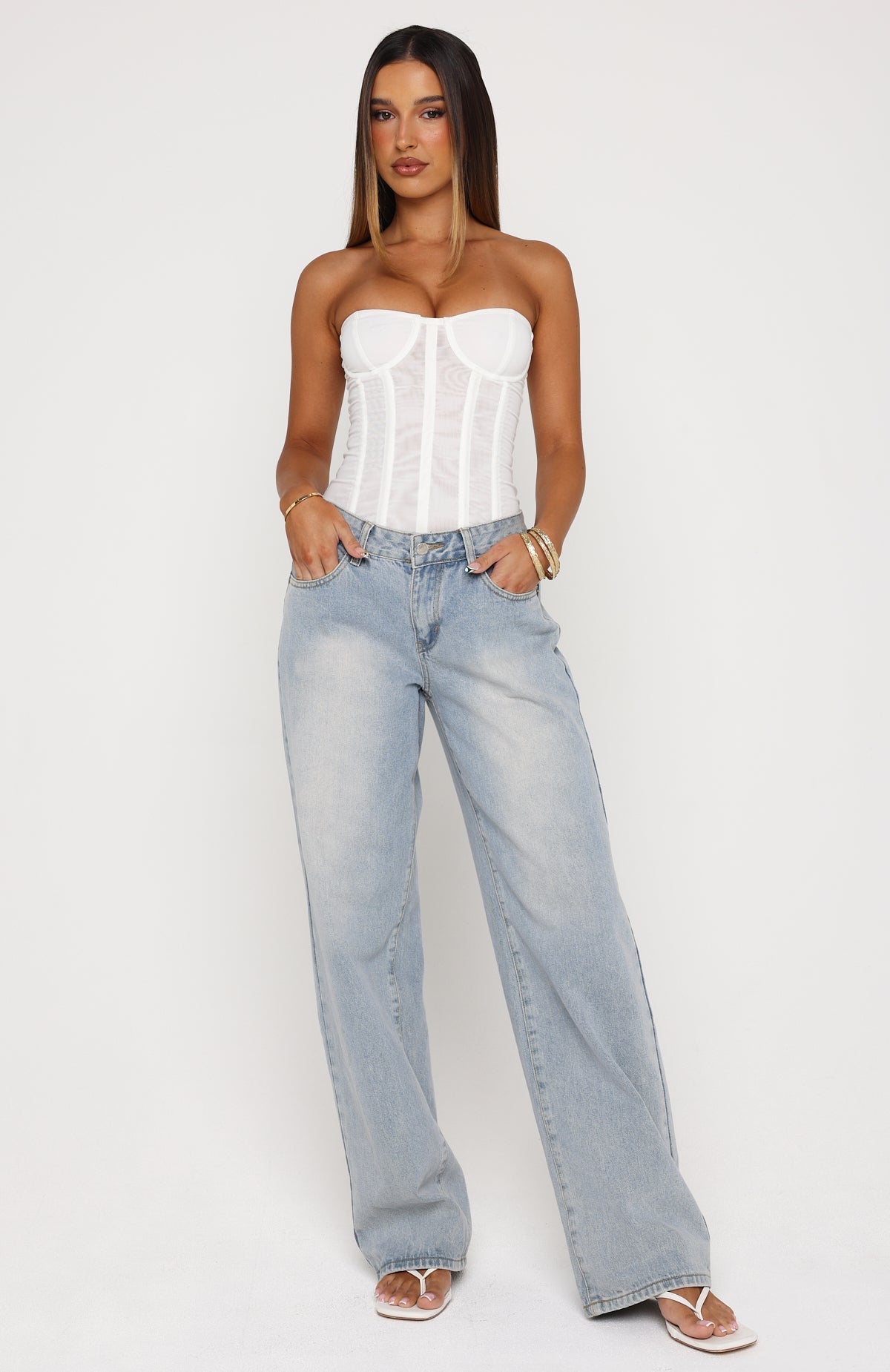 Pinky Promise Strapless Bustier White