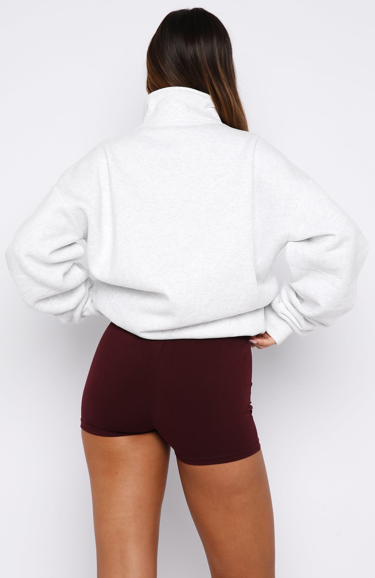 Release 15 Amari Quarter Zip Sweater Grey Marle