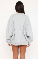 Release 15 Janie Oversized Drop Shoulder Sweater Dark Grey Marle
