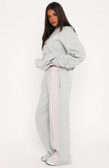 Release 15 Asalia Wide Leg Sweatpants Dark Grey Marle