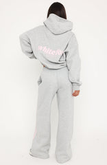 Release 15 Asalia Wide Leg Sweatpants Dark Grey Marle