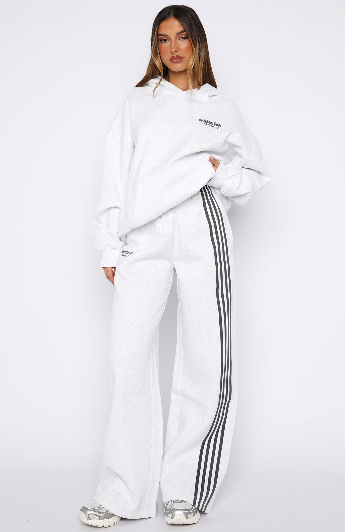 Release 15 Asalia Wide Leg Sweatpants Grey Marle