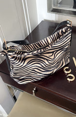 Ryker Shoulder Bag Zebra Faux Pony Hair