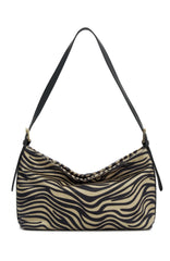 Ryker Shoulder Bag Zebra Faux Pony Hair