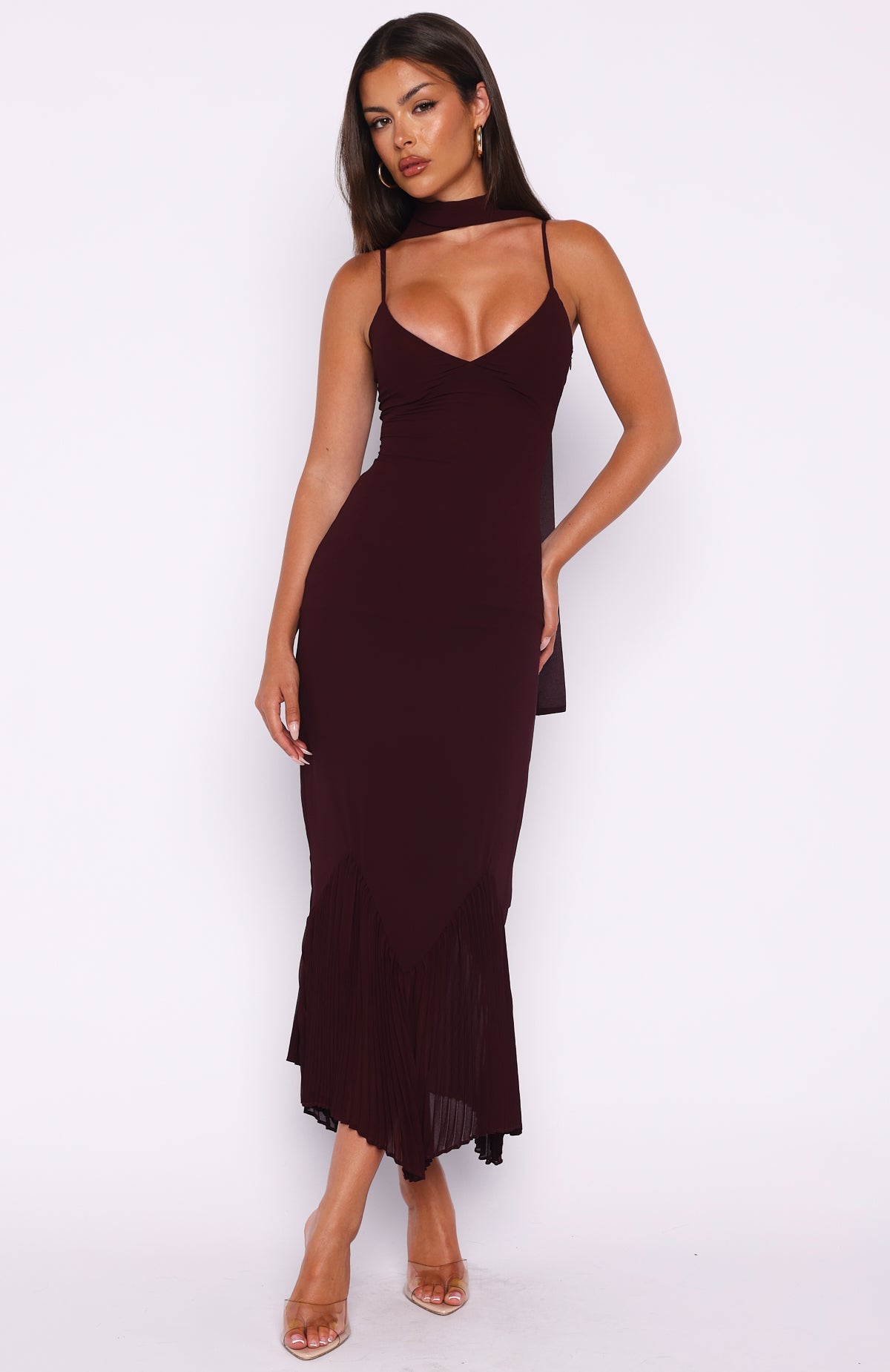 See You Later Maxi Dress Burgundy