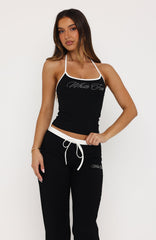 She's A Princess Halter Top Black