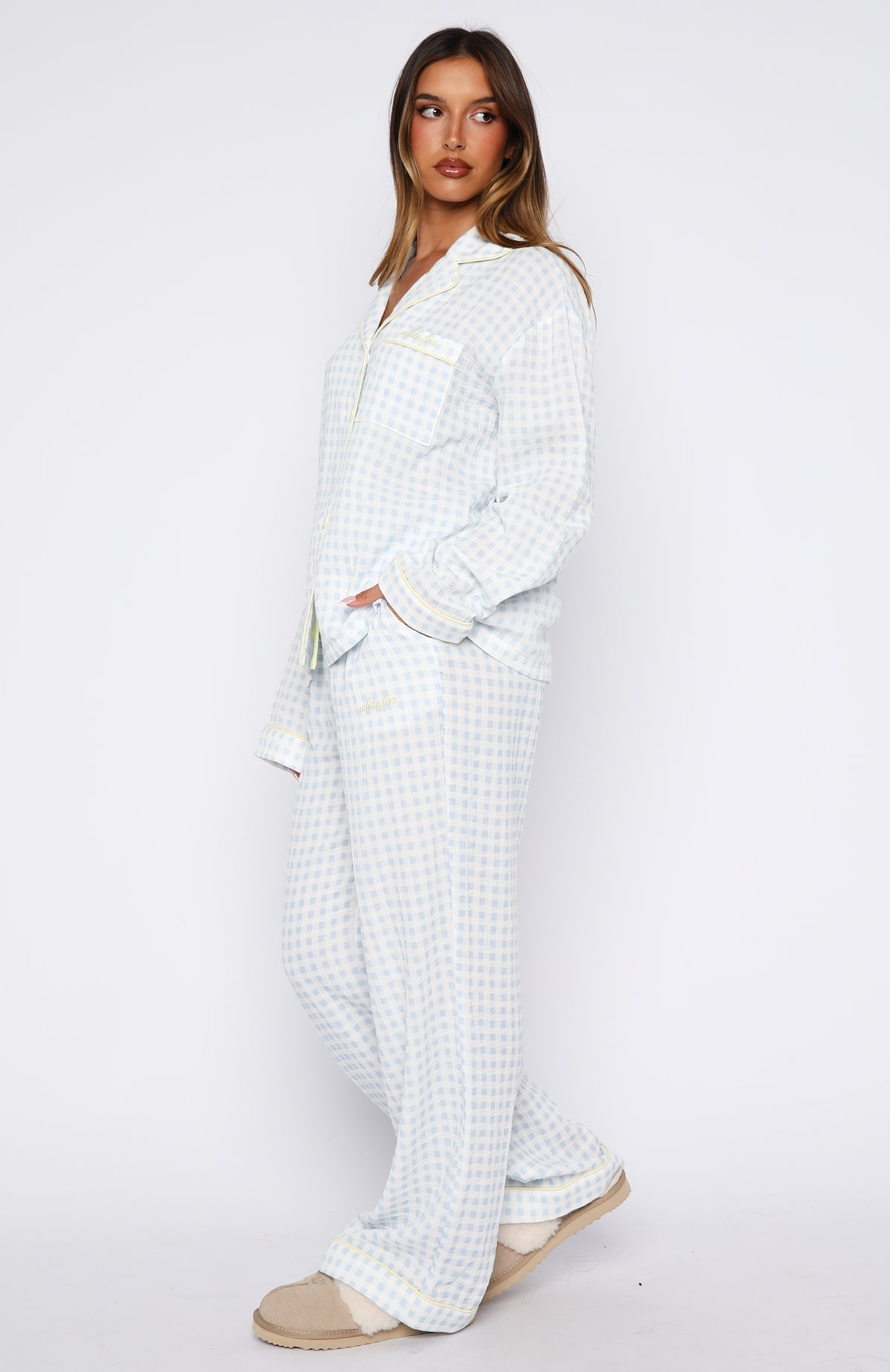 She's Got This Pyjama Pants Sky Blue Gingham