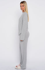 Slow Life Pyjama Pants Grey Marle
