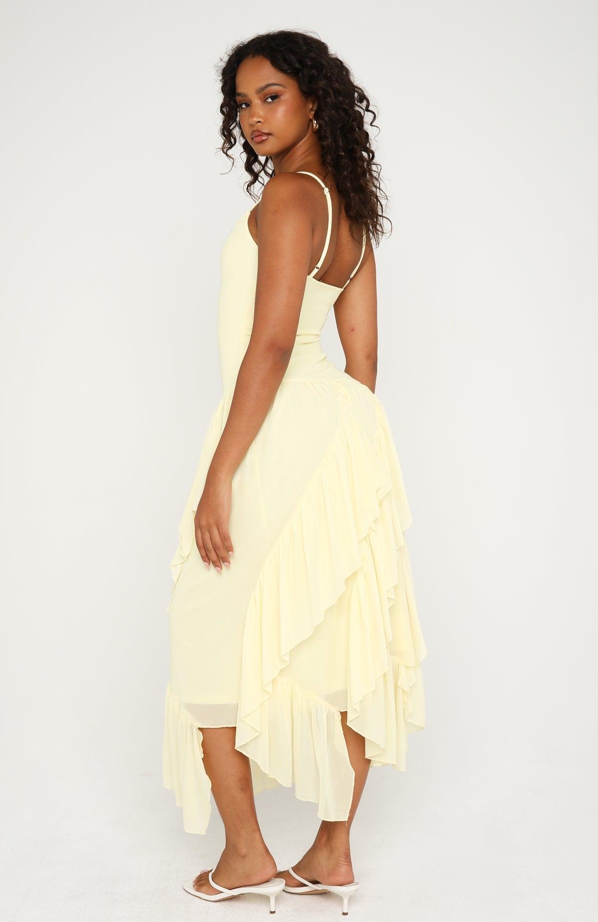 Soul Escape Midi Dress Lemon