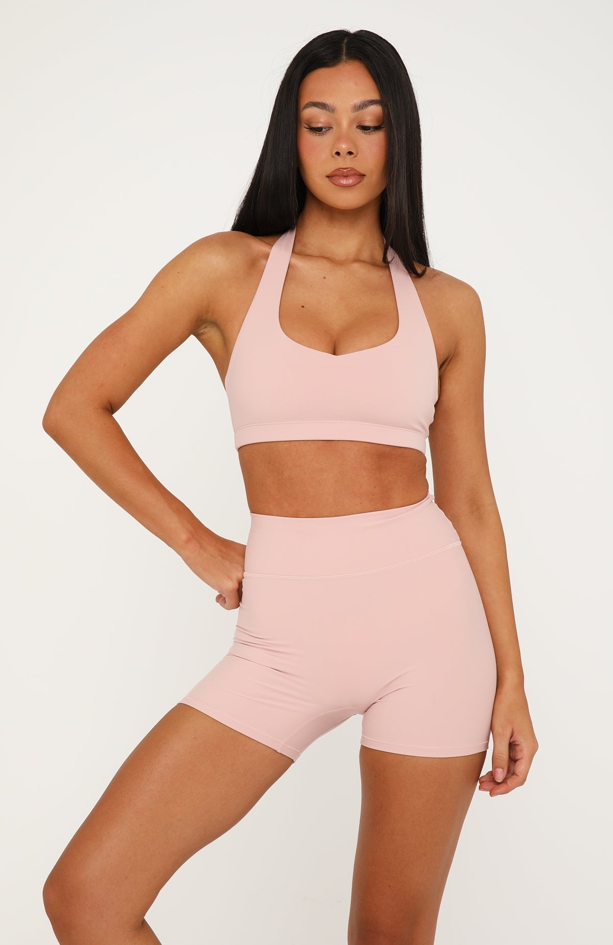 Keep Up High Waisted Shorts 4" Dusty Pink