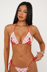 Hot Sugar Bikini Top Cherry Polka Dot