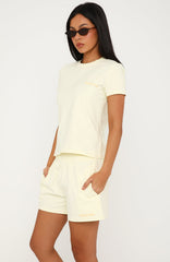 Steps You Take Boxy Tee Lemon