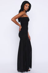 Stop The Show Strapless Maxi Dress Black