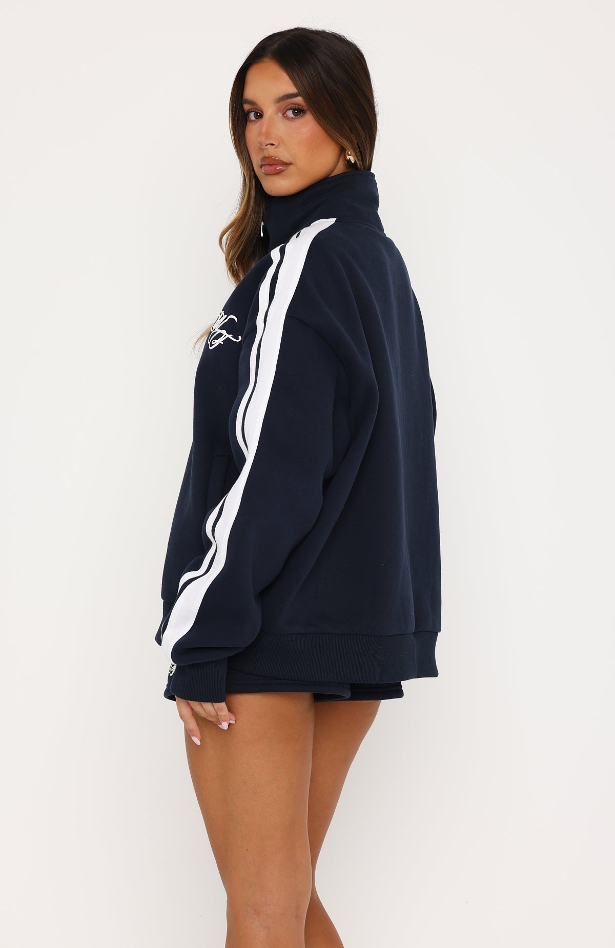 Studio 17 Odessa Oversized Zip Jacket Navy