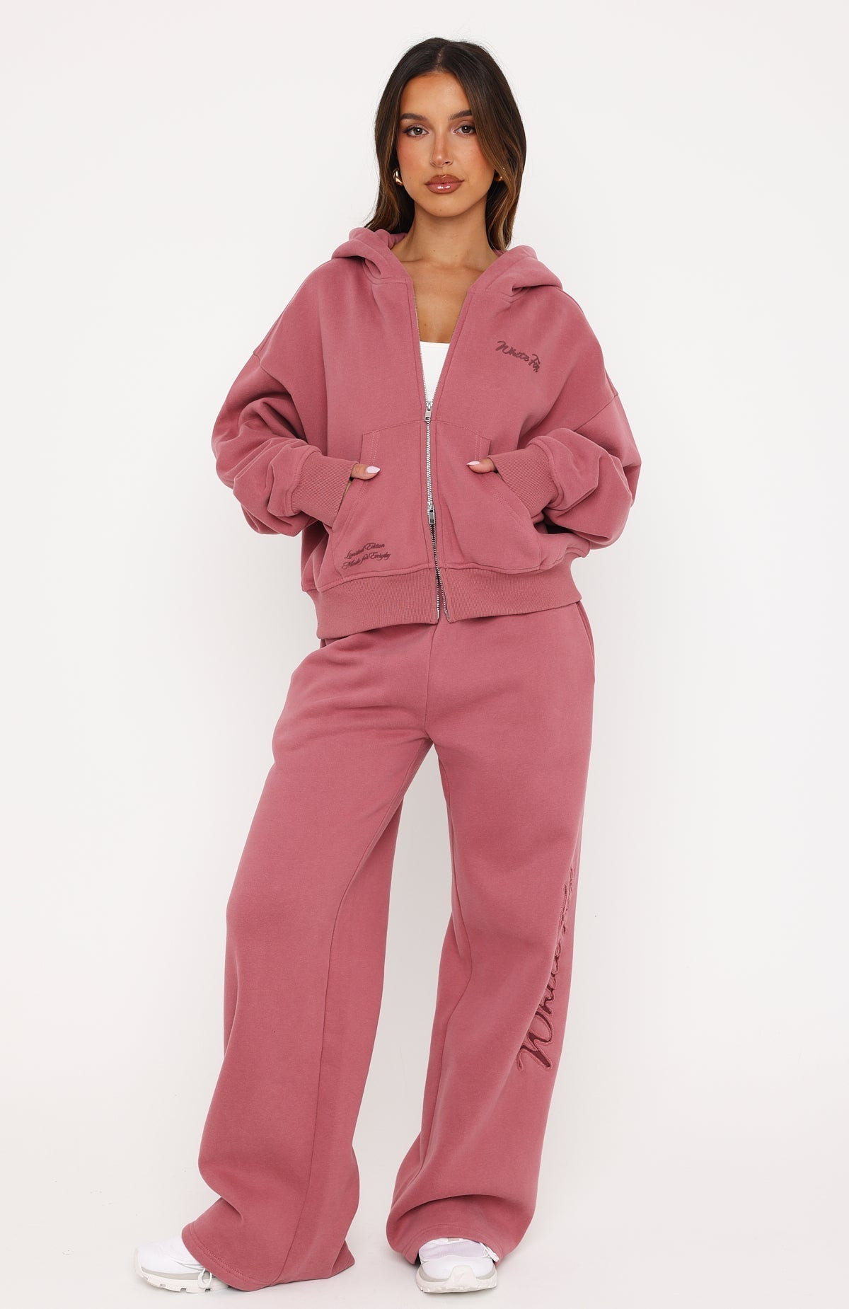Studio 17 Willa Boxy Zip Front Hoodie Dusty Plum