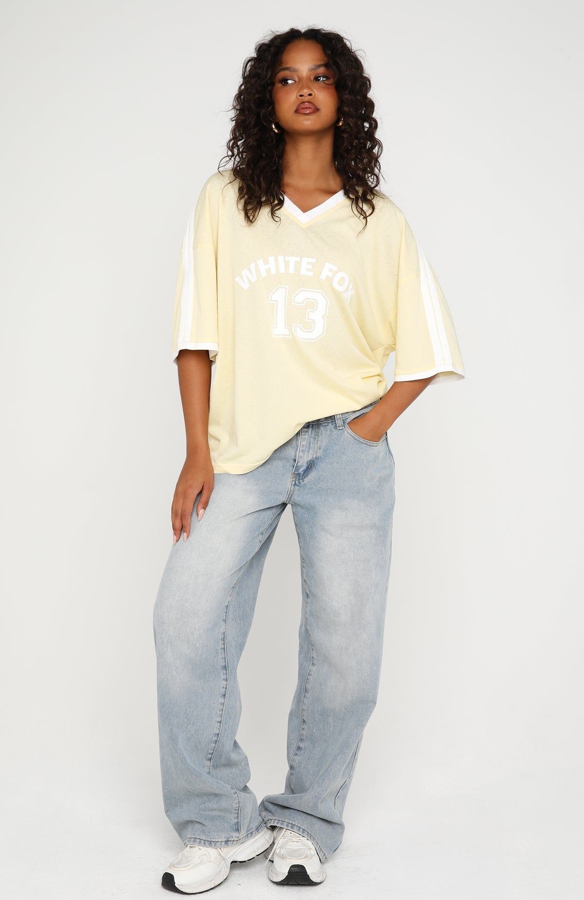 Sweet Vibe Oversized Sports Tee Lemon