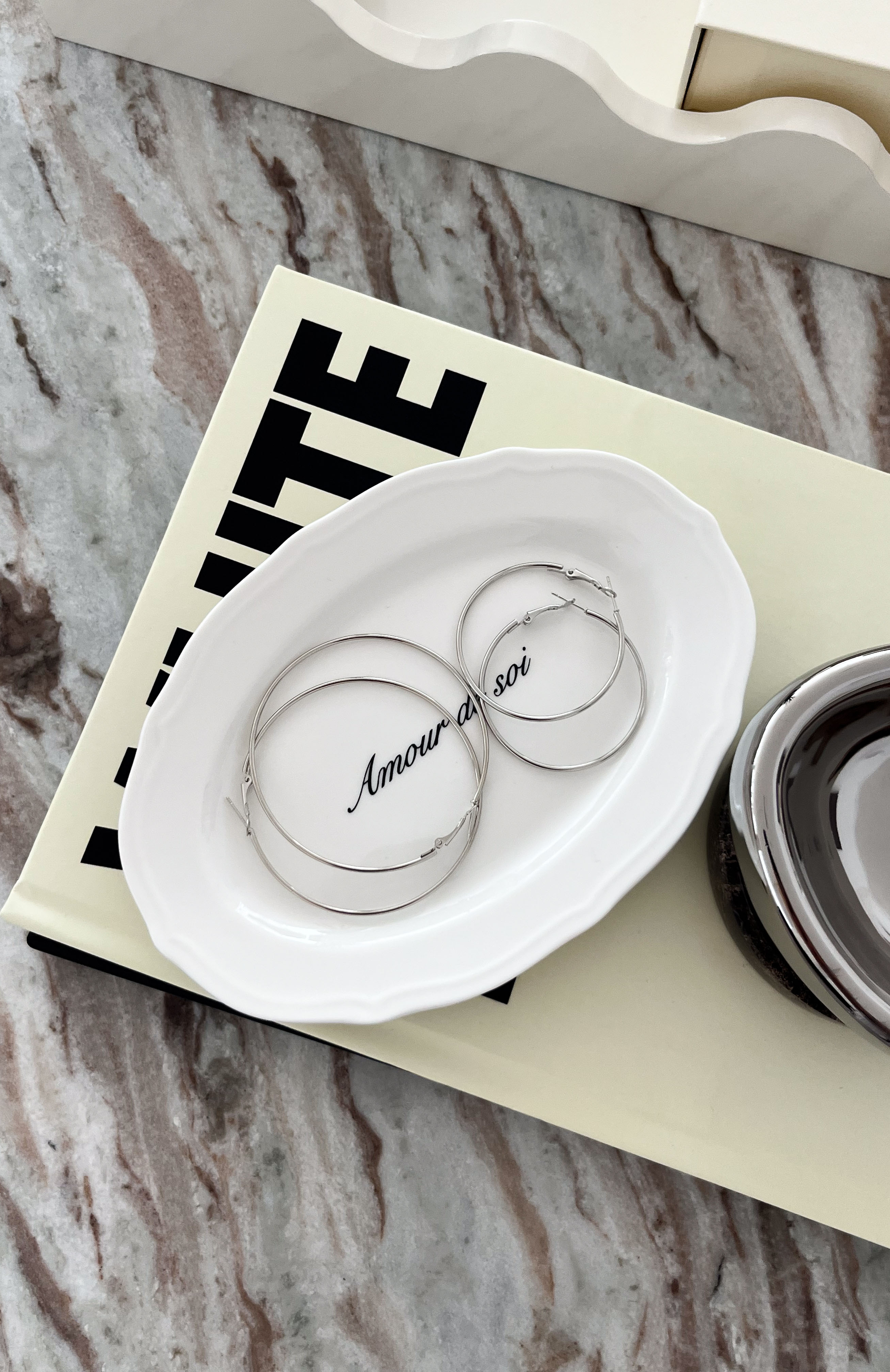 Tariq Earring Set Silver
