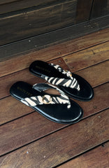 Tarrant Thong Sandals Zebra/Black