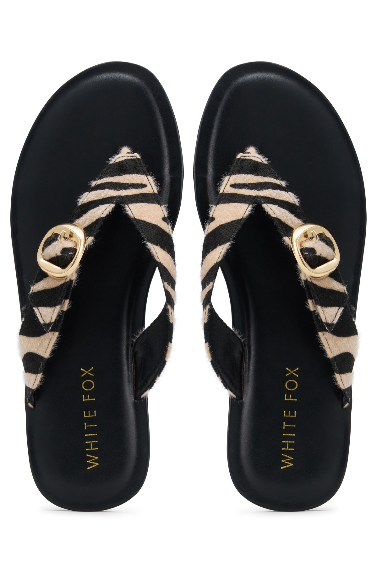 Tarrant Thong Sandals Zebra/Black