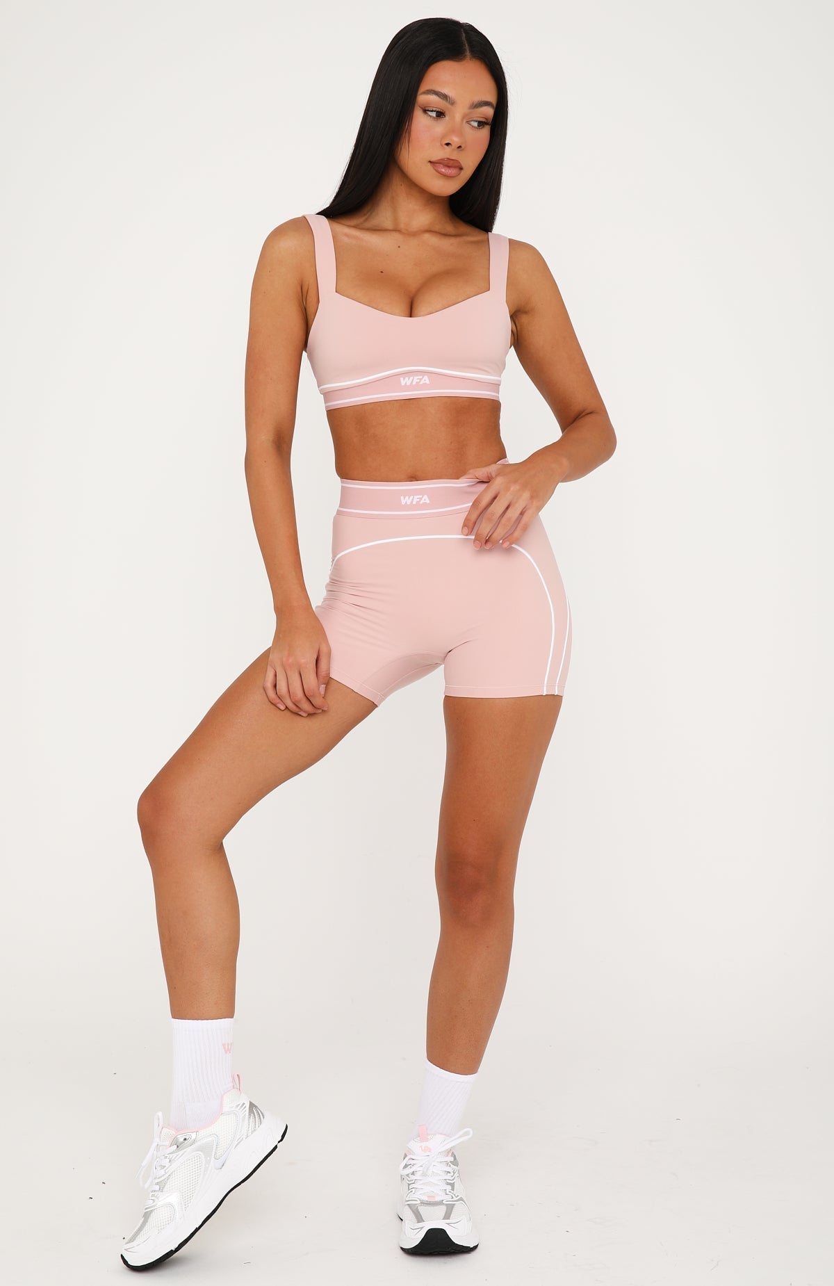 Tense Sports Bra Dusty Pink/White