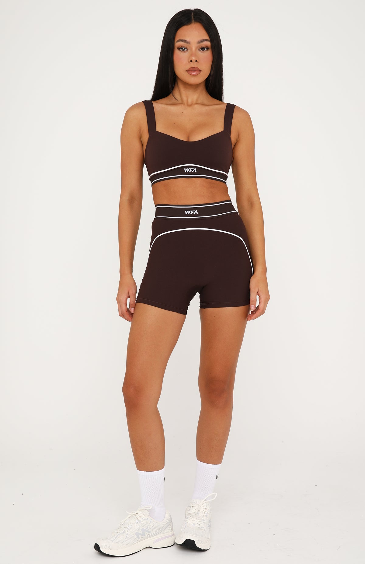 Adapt Bike Shorts 4" Dark Chocolate/White