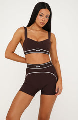 Adapt Bike Shorts 4" Dark Chocolate/White