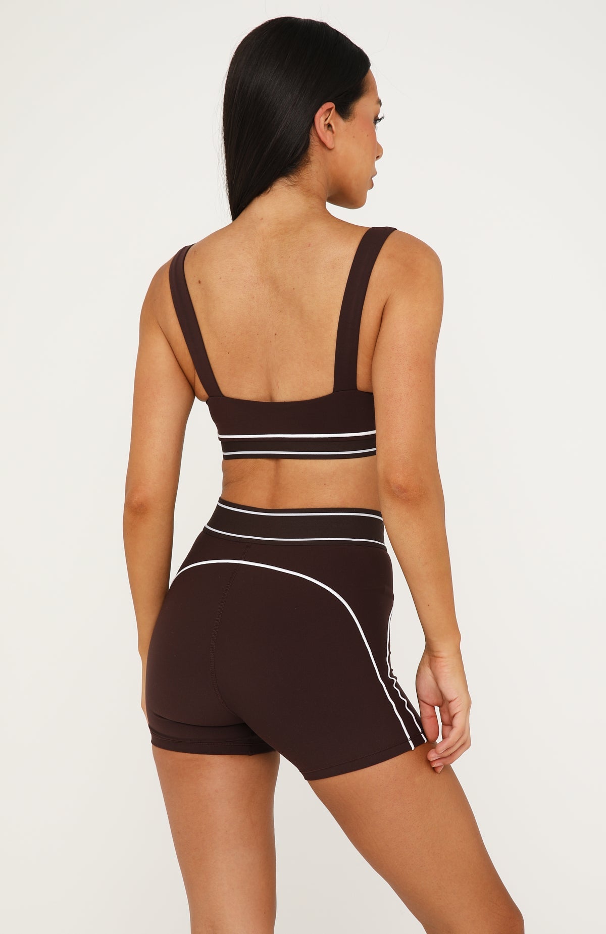 Adapt Bike Shorts 4" Dark Chocolate/White