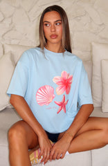 Treasured Memories Oversized Tee Baby Blue