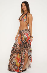 Untie Me Midi Skirt Wild Hibiscus
