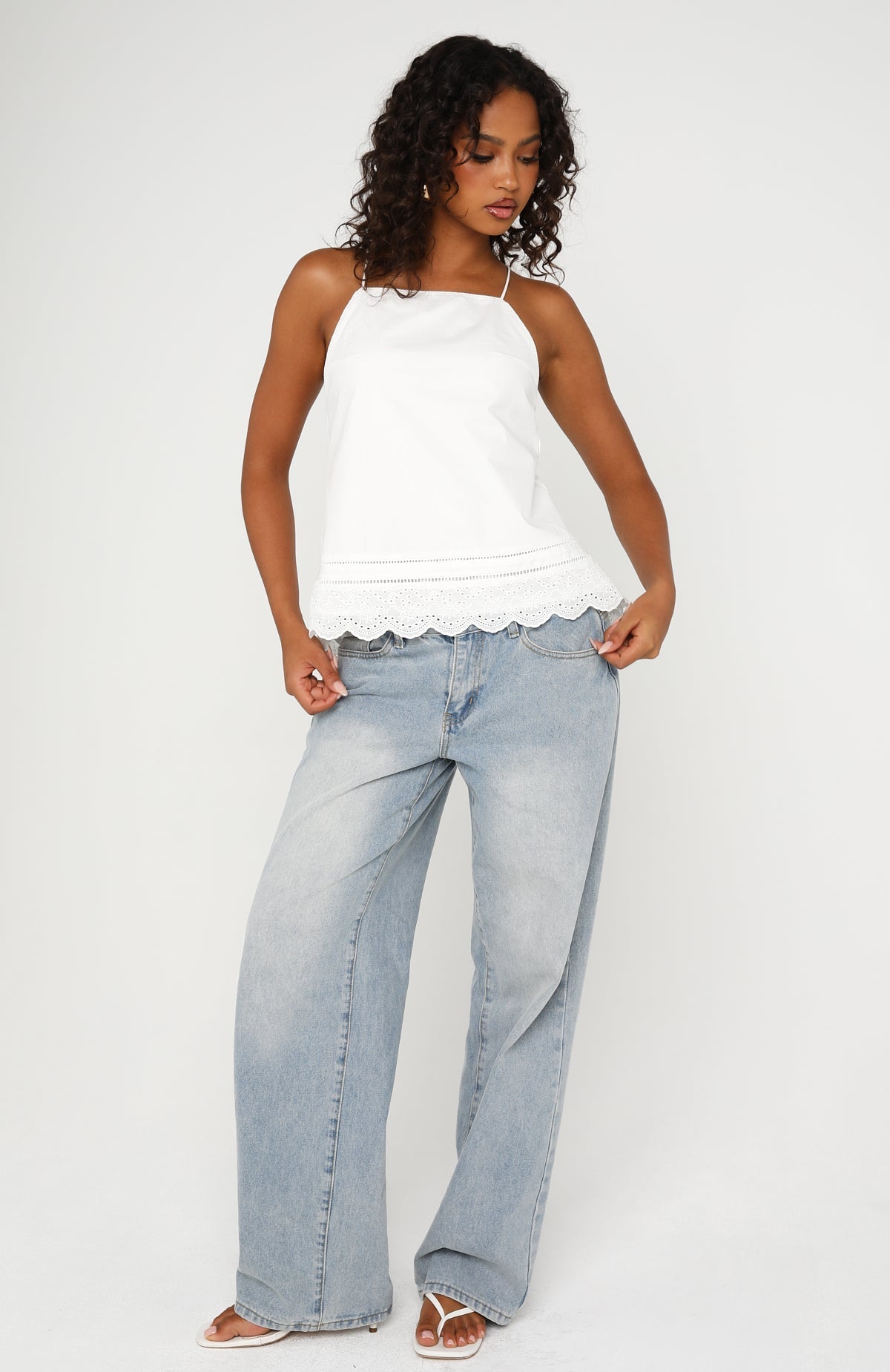 Valley Lights Top White