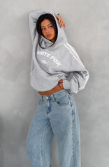 We're On A Roll Oversized Hoodie Dark Grey Marle