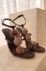 Yindi Shell Heels Chocolate