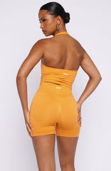 Zoom Seamless Shorts 4" Mango
