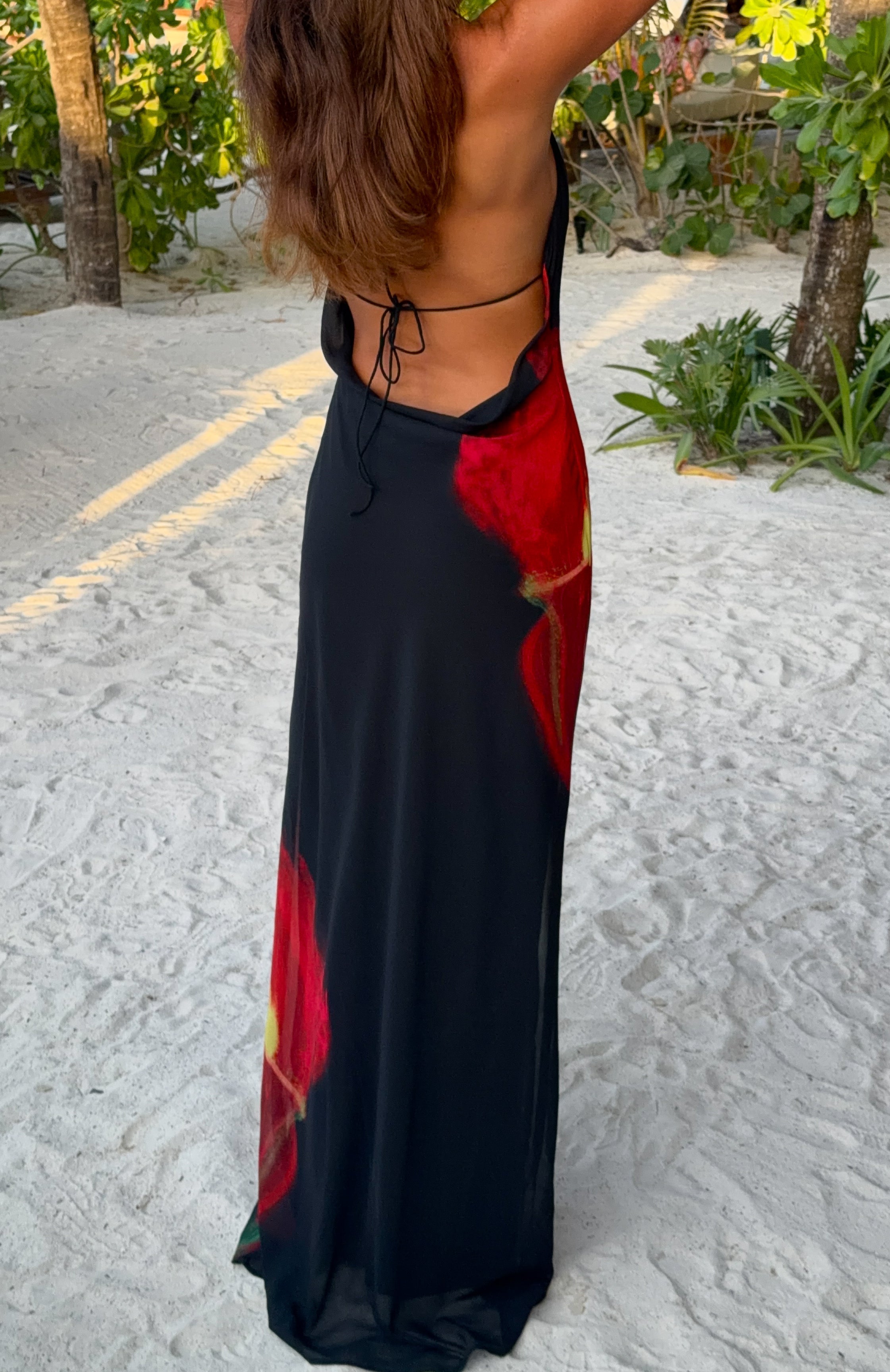 Peachy Life Maxi Dress Burning Lily